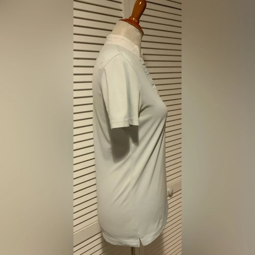 Pikeur Sports Short-Sleeve Show Shirt Light Blue w/ White Collar Size 38(US 6–8) - Picture 2 of 8